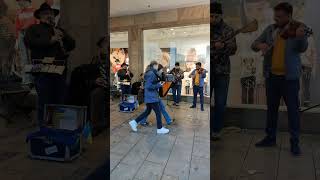 Busking at Marie platz, Munich, Germany - November 2022