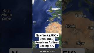 New York (JFK) - Delhi (DEL) American Airlines Boeing 777 #shorts