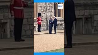 US President Joe Biden meets King Charles at Windsor Castle #kingcharles #royalfamily #shorts