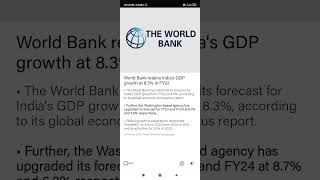 World Bank sees India's GDP growing at 8.3% in FY22, upgrades FY23 forecast