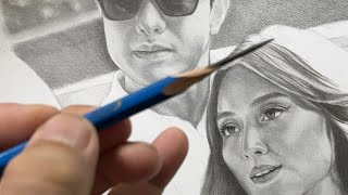 Drawing LIVE! Pencil Shading Realistic Portrait/ Skin Tone!