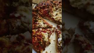 Mukbang thick pizza #shorts