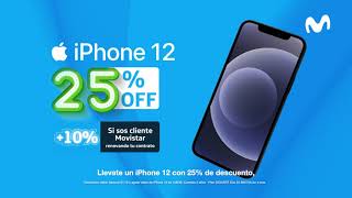 iPhone 12 con 25% OFF y GIGAS DOBLES en Movistar