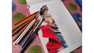 drawing Doctor Strange with colour pencils || Marvel || part 1