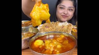 ASMR: EATING SPICY MUTTON FAT CURRY🔥 BASMATI RICE || #shorts #mukbangn#asmreating #mukbangasmr #asmr