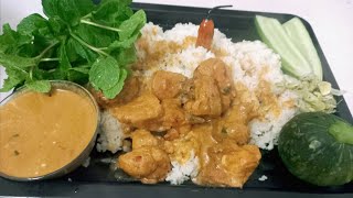 Eating Butter Chicken With Rice//Naga Mukbang