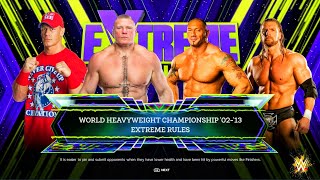 Brock Lesnar Vs John Cena Vs Batista Vs Triple H - World Heavyweight Championship Match | WWE 2k24