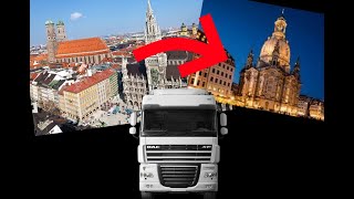 Munich to Dresden in DAF XF105 | Relaxing driving | ETS2 convoy #002