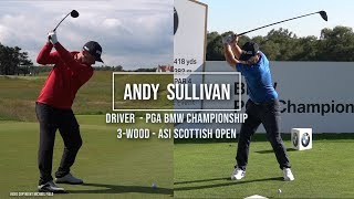 Andy Sullivan Golf Swing Driver & 3 Wood, (FO & DTL) PGA Wentworth & ASI Scottish Open 2019.