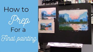 HOW TO PREP FOR A PAITNING- soft pastel painting prep and quick study