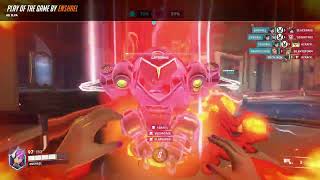 Overwatch 2 - Unranked - D.VA Play of the Game - Triple Kill!