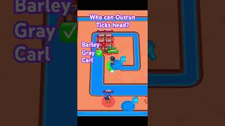 Who can Outrun Ticks head? Brawl Stars #brawlstars #supercell #games #gaming #youtube #gameplay