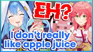 Miko Finds Out That Suisei Prefers Orange Juice Over Apple Juice【Hololive | Eng Sub】