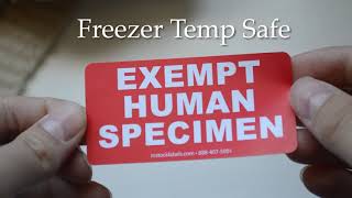 Exempt Specimen Warning Labels