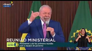 Primeira reunião Ministerial de Lula com transparência total ao Brasil..Isto sim é governo.