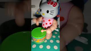 hyper hello kitty enjoyed drumming 🥁🥁🐸 #viral #shorts #trending