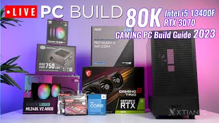 LIVE Streaming: Building PHP 80K Intel i5 13400F + RTX 3070 Gaming PC inside NZXT H5 Flow