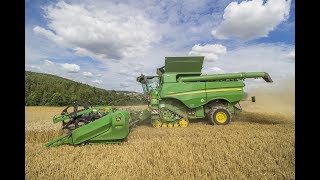 Žně 2017 - John Deere S690i + X635 & Claas Lexion 750 + V1050