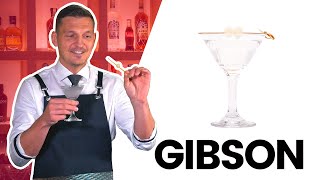 Gibson - recept na suché martini s cibulkou | NA BARU