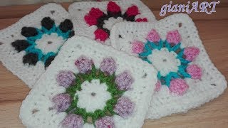 How to Crochet Flower Granny Square