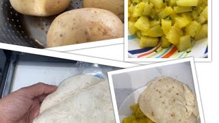 Quick and easy Simple Aloo Vaji with Plain Tortilla puri //potato Recipe