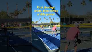 Pickleball Strategy-Stratgic Shots First.  #pickleball #pickleballskills #shorts