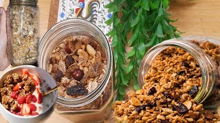 الجرانولا#granola healthy بطريقة مبسطةوكمية وفيرة مغدية وصحية للكبار والصغار لتقوية المناعةوفطور صحي