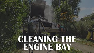 W124 OM606 Turbo Project - Cleaning The Engine Bay