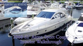 SOLD 2008 62' Aicon Sport Coupe HD Walk-through by American Marine