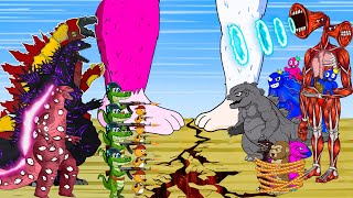 RAINBOW FRIENDS x Kong Godzilla, RAPTOR's & Indoraptor : Who Will Win? | EVOLUTION DINOSAUR#kong