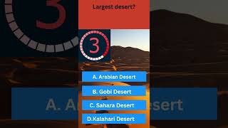 The largest desert on Earth is a cold desert.