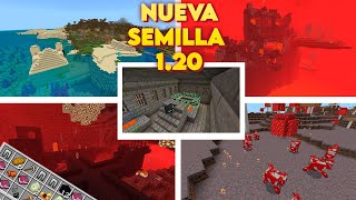 🔥SEMILLA PERFECTA PARA MINECRAFT 1.20 BEDROCK!! (Minecraft 1.20 survival técnico) #minecraft