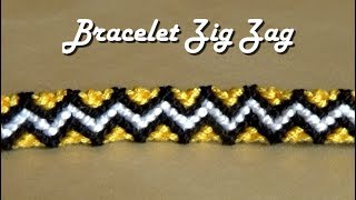 Bracelet Brésilien Zig Zag  (Intermédiaire) 3 couleurs