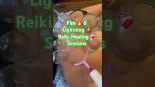 Fire 🔥 & Lightning ⚡️ #reikihealing sessions.. #reikimaster #firecupping #teslahighfrequencywand