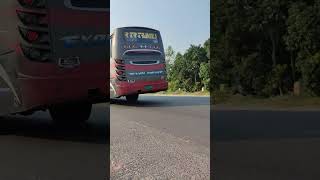 High Speed TR Bus Driving on highway road