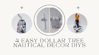 4 EASY DOLLAR TREE NAUTICAL DECOR DIYS...DON'T SKIP OVER IF NOT INTO NAUTICAL DECOR! I GOT YOU!