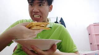 michael alfharino's VLOG MUKBANG indomie mieghetti bolognese dan roti isi (sandwich) buatan sendiri