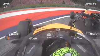 Norris' onboard of his crash with Verstappen and Team Radio