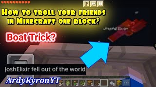 Minecraft 1 Block: How to troll your friends! | ft @Rhyeline