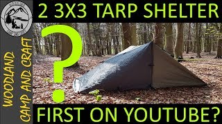 2 3X3 TARPS SET UP AS ENCLOSED SHELTER | NEVER SEEN BEFORE