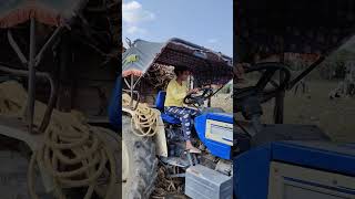 Village girl driving tractor #tractor #shorts #villagelife