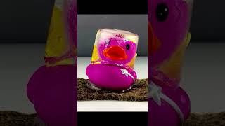 Purple Rubber Duck Time Lapse Ice Melting shorts