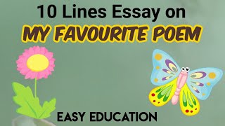 My Favourite Poem || 10 Lines Essay on My favourite poem || Daffodils || Short Essay on Daffodils