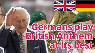 Germany plays British (UK) anthem like you've never heard it before. King Charles III. at Berlin