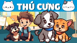 Dạy bé học Tiếng Anh về thú cưng | Từ vựng về chủ đề con vật | Bé học Tiếng Anh | Pets Vocabulary