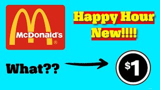 Happy Hour Menu At McDonald’s!! 😃 What’s on it? 🥤