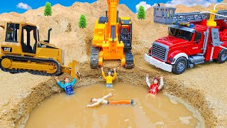 Toy Fire Truck Excavator Dump Truck - Construction Vehicle Collection | Kudo Kids Toys