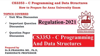 Anna University Exam Preparation - CS3353 C programming and Data Structures