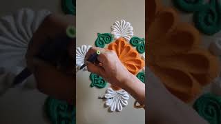 simple easy and small rangoli design || attractive rangoli ||🏵️#rangoli #shorts