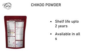 FZYEZY Natural Freeze Dried Chikoo Powder for Kid and Adult Pantry Groceries dehydrated Snack